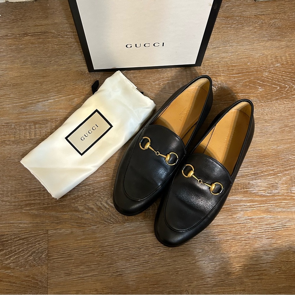 Gucci Jordaan horsebit-detailed leather loafers